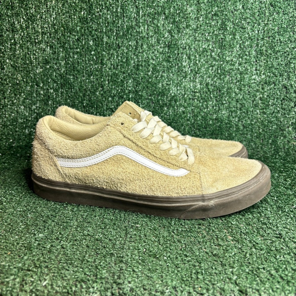 Vans Old Skool Hairy Suede Gum Sole Skate Streetwear Sneakers Tan Mens Size 11.5